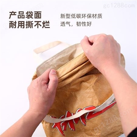 杜邦纸袋定制创意复古手提袋水洗牛皮纸单肩购物袋印logo