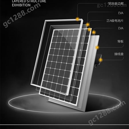 光合天狮300W单晶太阳能电池板充电板24V光伏板发电板监控用电池