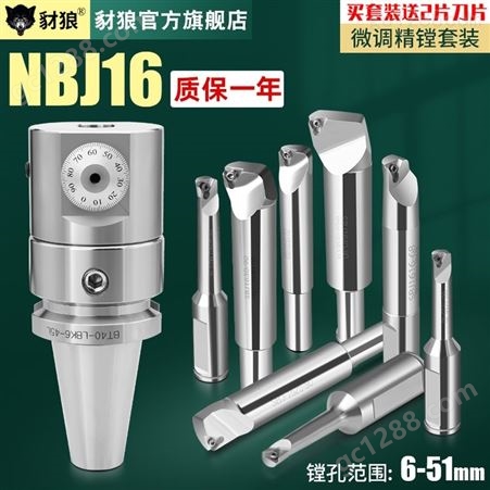 NBJ16微调精镗刀套装可调式小孔镗刀BT304050镗孔刀具精镗刀杆