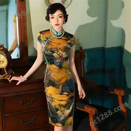 新款旗袍改良版租赁中国风气质老上海优雅化妆造型设计