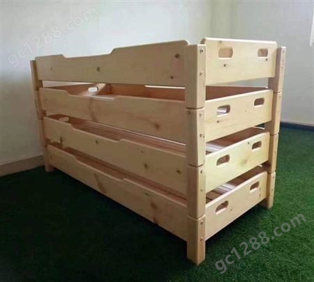 幼儿园使用环保安全实木儿童床 学校高低上下床 钢制学生双层床