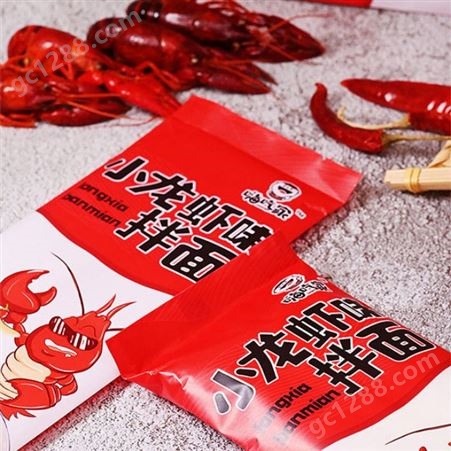 小龙虾味拌面154g×6袋挂面含酱包菜包方便食品