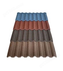 彩石屋面金属瓦蛭石瓦颜色可定制适用于自建房屋顶别墅瓦