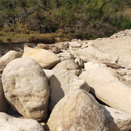 大型鹅卵石 天然河道开采水冲石 门牌石加工 河道生态驳岸景观石