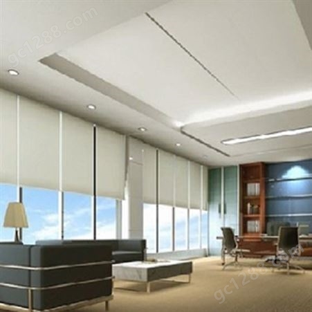 宝运隆窗饰定制 遮光防晒美观 适用于办公室会议室 手动卷帘