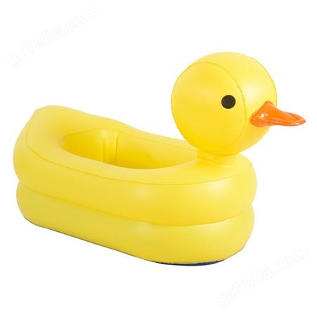 鑫多利充气婴儿浴盆 儿童加厚家用洗澡盆 可折叠可收纳鸭子游泳池