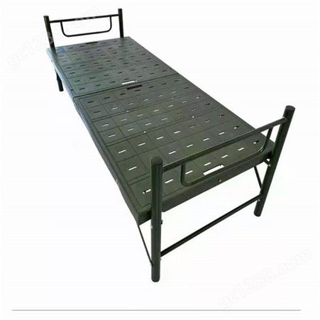 钢塑两折床 折叠床 会议便携式折叠床 户外作业训练折叠床
