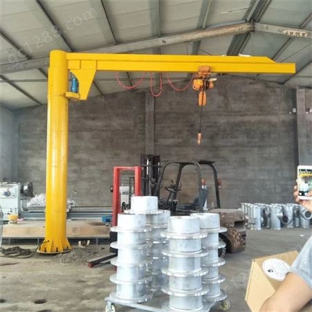 工厂用悬臂起重机 稳定易操作工厂车间货物吊运立柱式悬臂吊