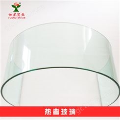 直角钢化玻璃寿司展柜玻璃 热弯弧形曲面玻璃钢异形加工厂家