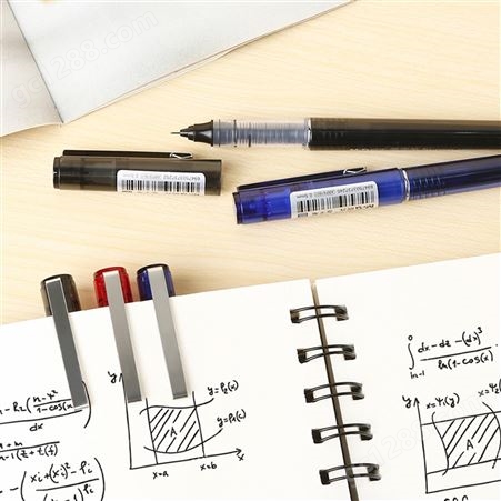 晨光P41801A直液笔水性笔签字笔0.5mm针管笔尖（黑）12支/盒