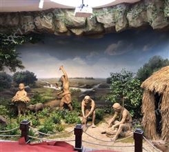 原始人农耕文化博物馆蜡像场景复原展览展示