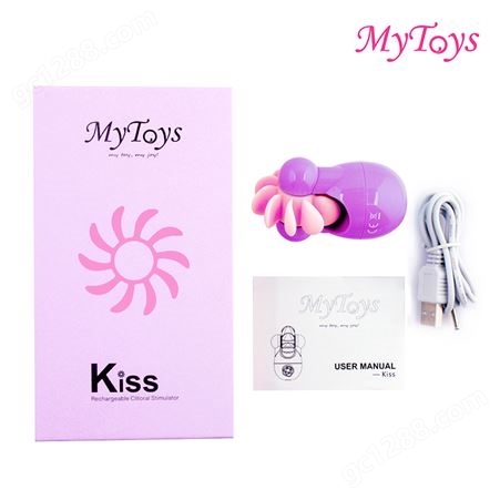 MyToys柔舌女性舌舔器旋转仿真舌头按摩器_紫色