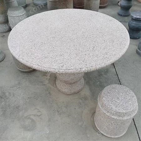 室外庭院花园公园石凳石桌 雕塑庭院装饰摆件  规格齐全 批发石凳石桌定制
