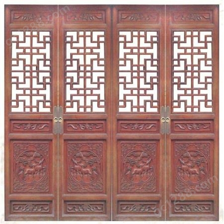 温州仿古木制大门的制造价格 东斐仿古木门生产厂家质量好