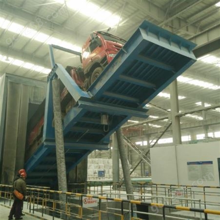 3*16米自动卸车机 自动升降卸车平台 大吨位粮仓卸车机