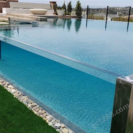 酒店透明游泳池设计安装 大型亚克力泳池定做 亚克力大型玻璃泳池