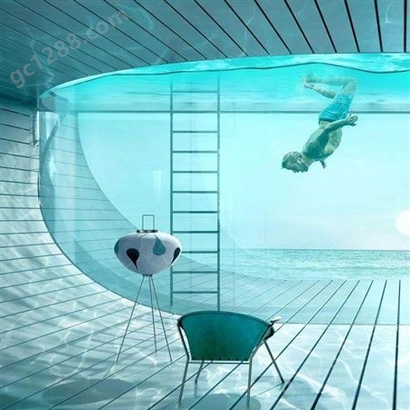 喜兔亚克力透明游泳池设计安装 悬空泳池定制
