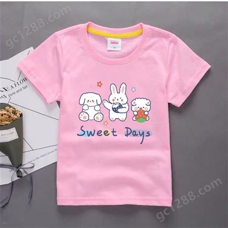 2021夏季新款日系童装男童女童纯棉卡通短袖T恤 广州儿童服装批发
