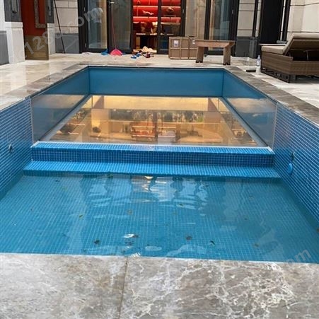 喜兔亚克力透明游泳池设计安装 悬空泳池定制