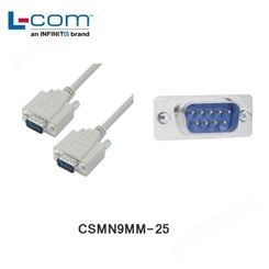 L-COM CSMN9MM-25 优良型模制D-Sub 线缆 DB9 公头
