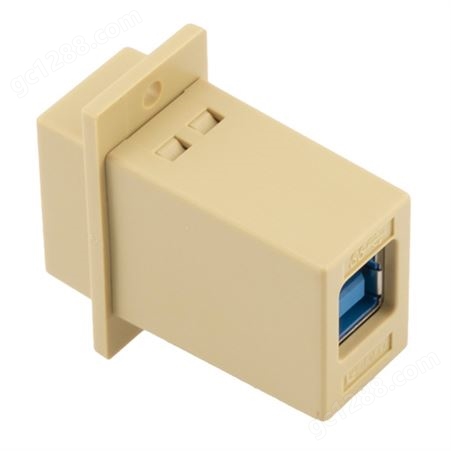 L-COM ECF504-3AB-IVY USB3.0转接头 A型/B型母头 ABS外壳 乳白色