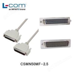 L-COM CSMN50MF-2.5 优良型模制D-Sub 线缆 DB50 公头 / 母头