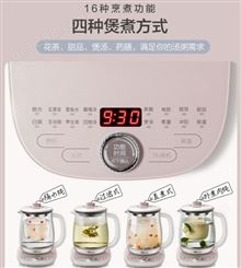 小熊养生壶YSH-C18S2家用全自动多功能燕窝隔水炖盅玻璃壶煮茶器