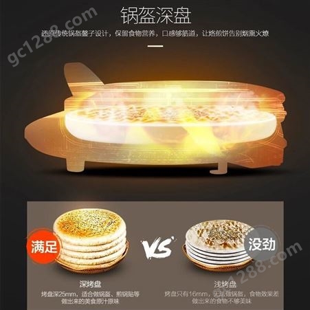 美的（Midea）MC-JCN30S 电饼铛 加深 家用双面加热煎烤机 烤饼机 悬浮加热烙饼锅 薄饼煎饼机 烙饼机