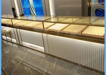 厂家定制不锈钢电镀展示柜 珠宝玉器古玩翡翠钻石展柜陈列柜台